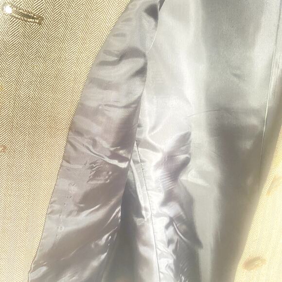 Anne Klein Brown Herringbone Two Piece Pants Suit Size 2P - Picture 9 of 10